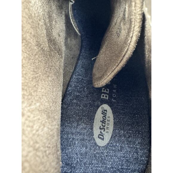 Dr. Scholl’s Dakota Wedge Booties Taupe Faux Suede Lace Up Ankle Boots Women’s 9 - Picture 11 of 16